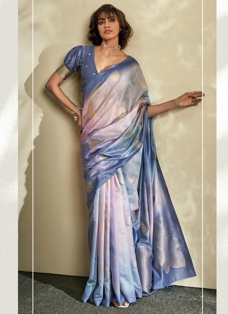 Buy Khadi Blue Party Wear Handloom Saree Online From Wholesale Salwar